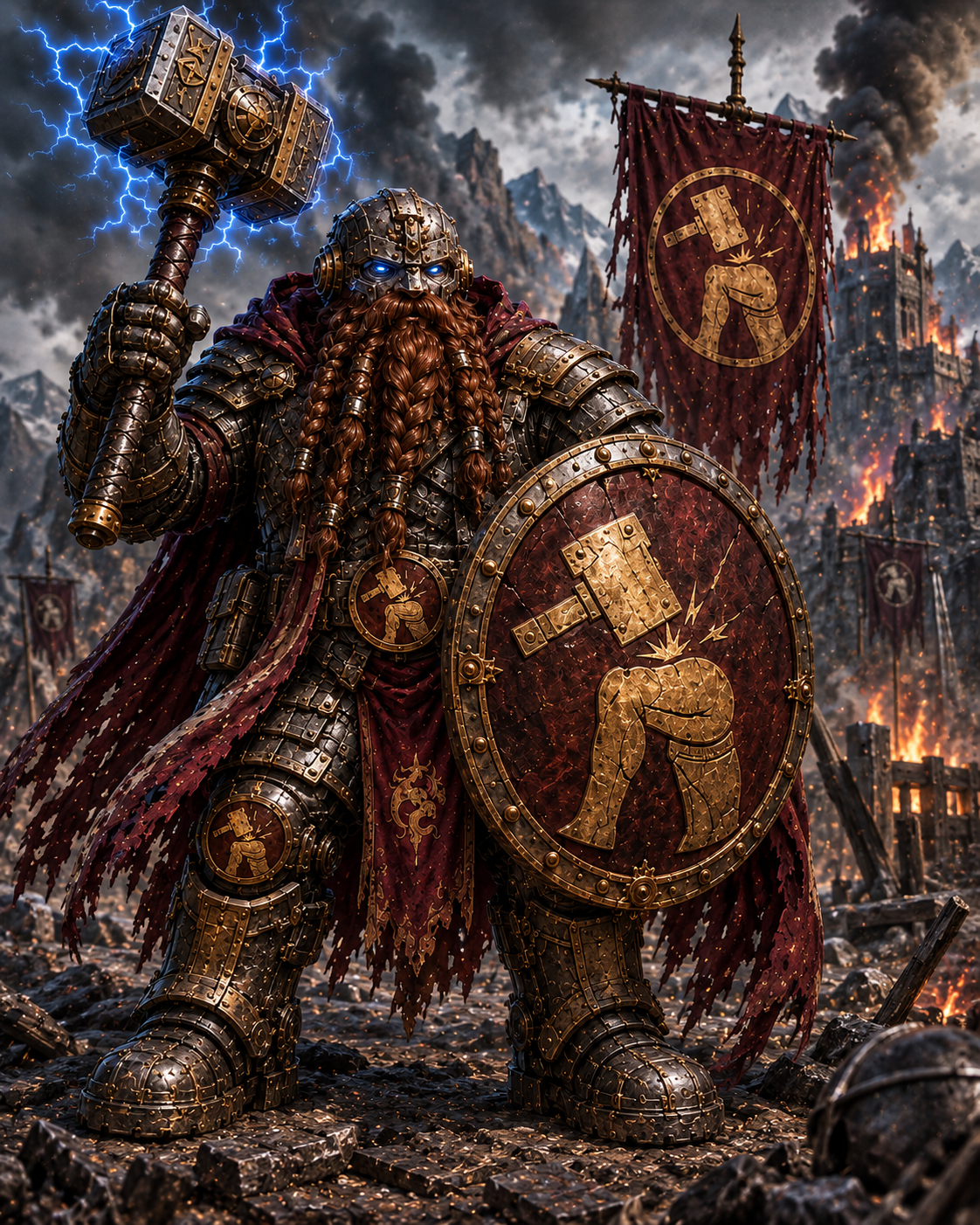 Scuttlerock Kneekapper, gearforged dwarf Edjet Fighter